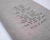 dark tea towel with recipe