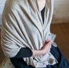 knit linen shawl (linen)
