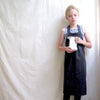 kids smocked apron (dark)