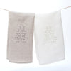 dark tea towel with recipe