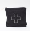 black linen ditty bag