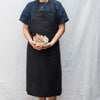 full linen apron (black)