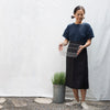linen half apron (black)