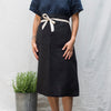linen half apron (black)