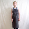 kids smocked apron (dark)