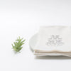 vintage damask napkins with recipe