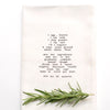 vintage damask napkins with recipe