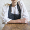 smocked full apron (black)