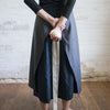 smocked full apron (black)