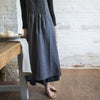 smocked full apron (black)