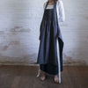 smocked full apron (dark)