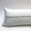 alphabet pillow - white