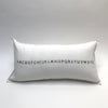 alphabet pillow - white