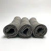 black linen waffle towels