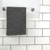 black linen waffle towels