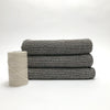 black linen waffle towels