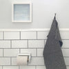 black linen waffle towels