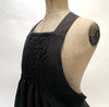 smocked full apron (black)