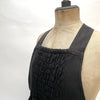 smocked full apron (black)