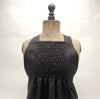 smocked full apron (black)