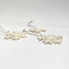 set of 3 felted wool snowflakes