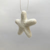 set of 3 felted wool stars (in cotton bag)