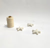 set of 3 felted wool stars (in cotton bag)