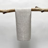 linen striped towels - grey