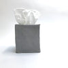 grey linen tissue cover