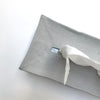 grey linen tissue cover