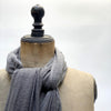 knit linen shawl (grey)