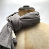 knit linen shawl (grey)