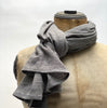 knit linen shawl (grey)