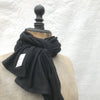 knit linen shawl (black)
