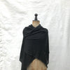 knit linen shawl (black)