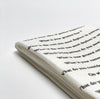 linen towel with proust questionnaire (white)