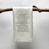 linen towel with proust questionnaire (white)