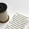 linen towel with proust questionnaire (white)