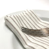 linen striped napkins - taupe