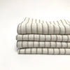 linen striped towels - grey