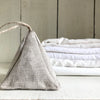 linen pyramid sachet
