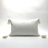 velvet pillow with tassels