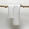 white linen waffle towels