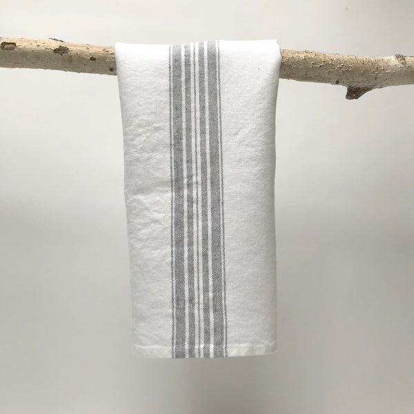 stone washed linen tea towels (white)