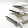 mini pouches (white linen)