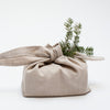 wrapping bag - oatmeal linen
