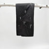 herb tea towel - hemp and cotton - black