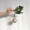 carved wooden ornaments (set of 2)