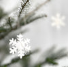 set of 3 felted wool snowflakes