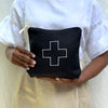 black linen ditty bag